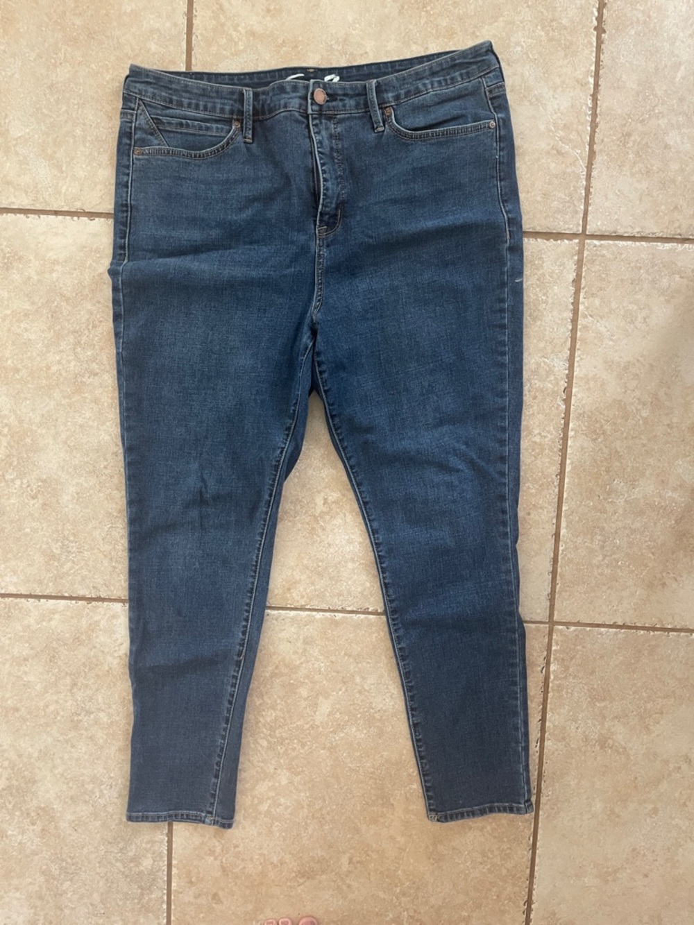Seven7 Dark Blue Skinny Jeans